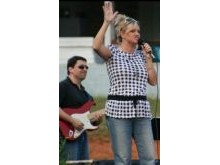 Outdoor concert playing for contempory Christian vocal band "Sunday's Rain"